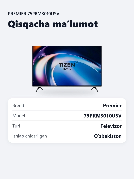 Smart TV Premier 75PRM3010USV 75"