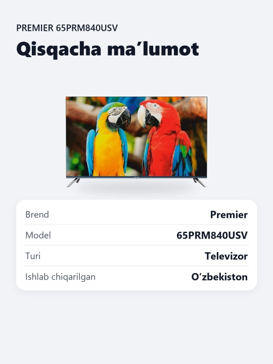 Smart TV Premier 65PRM840USV 65