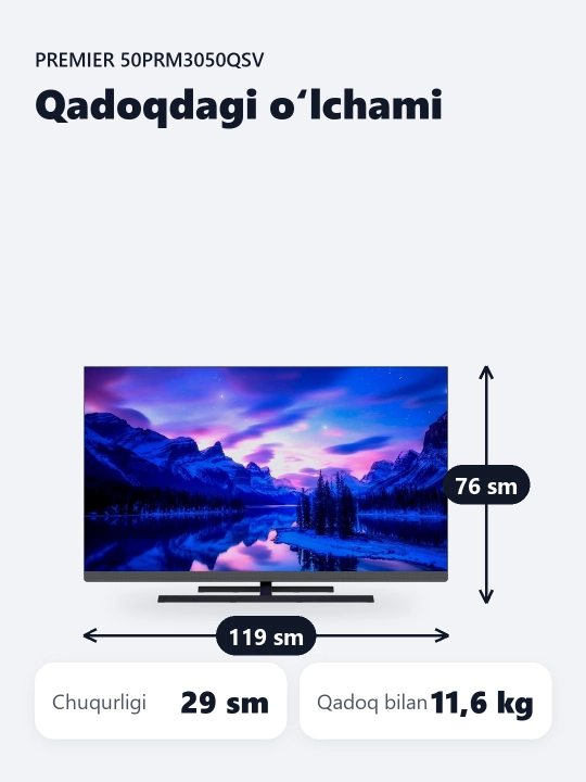 Smart TV Premier 50PRM3050QSV 50"