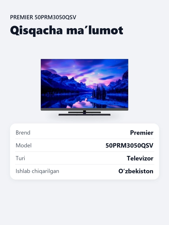 Smart TV Premier 50PRM3050QSV 50"