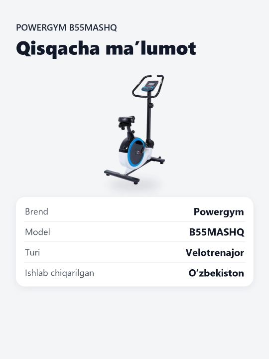 Велотренажер PowerGym B55