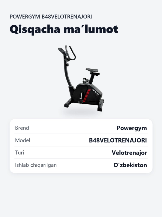 Powergym B48 velotrenajori