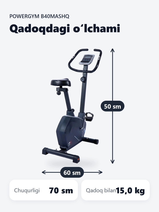 PowerGym B40 mashq velosipedi