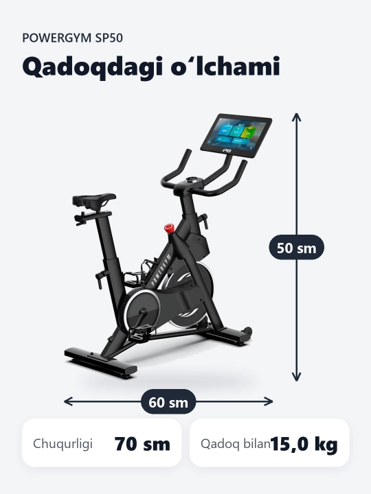 PowerGym SP-50 velotrenajori, Sensorli ekran