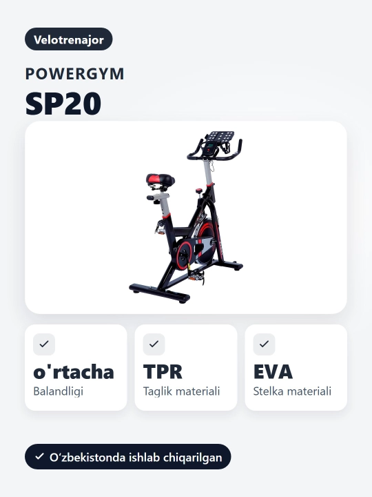 PowerGym SP-20 mashq velosipedi