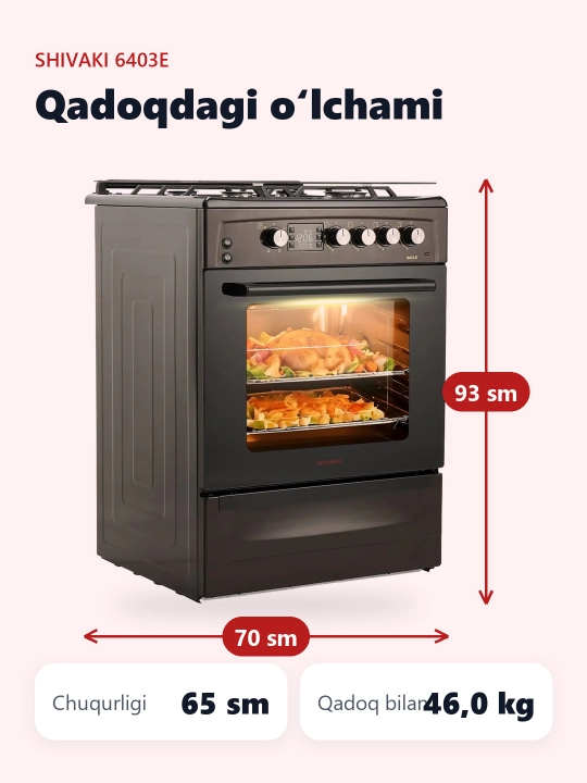Shivaki 6403-E gaz plitasi