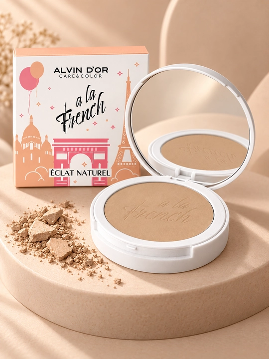 Alvin D’or ALF-03 ECLAT NATUREL A LA FRENCH xiralashtiruvchi kompakt upa, 10 g - 