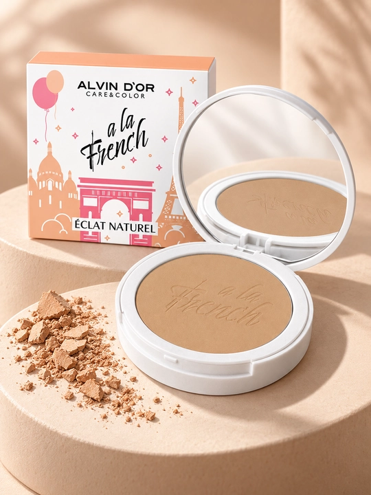 Alvin D’or ALF-03 ECLAT NATUREL A LA FRENCH xiralashtiruvchi kompakt upa, 10 g - 