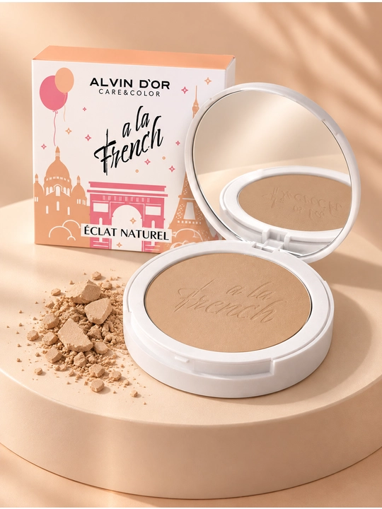 Alvin D’or ALF-03 ECLAT NATUREL A LA FRENCH xiralashtiruvchi kompakt upa, 10 g - 