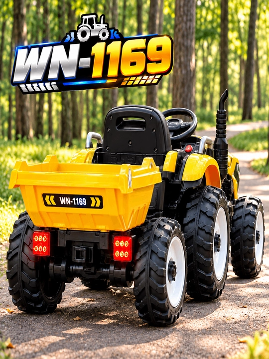 WN-1169 — Мощный детский электромобиль-трактор , дополнительный кузов