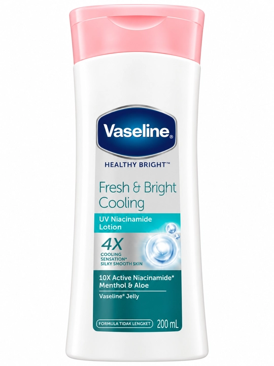 GlutaGlow texnologiyasiga ega Vaseline Healthy Bright UV Extra Brightening tana losoni, 200 ml - 