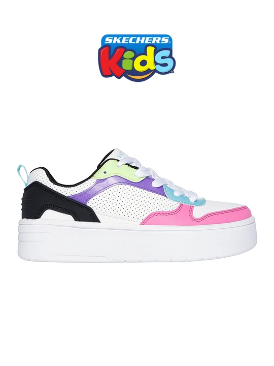 Кроссовки для девочек Skechers COURT HIGH на шнуровке - 