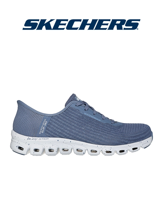 Кроссовки женские Skechers Glide-Step на эластичных шнурках, с амортизацией, повседневные - 