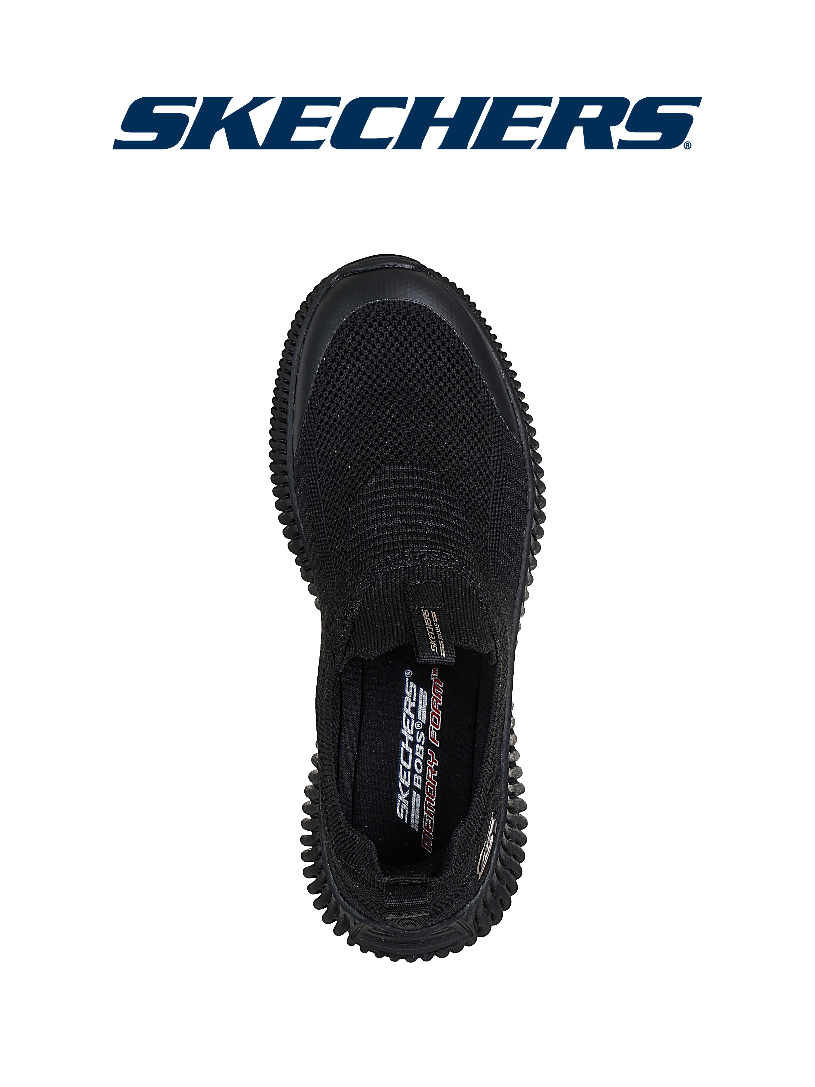 Слипоны женские Skechers BOBS Geo - Lite без шнурков, с вязаным верхом, повседневные