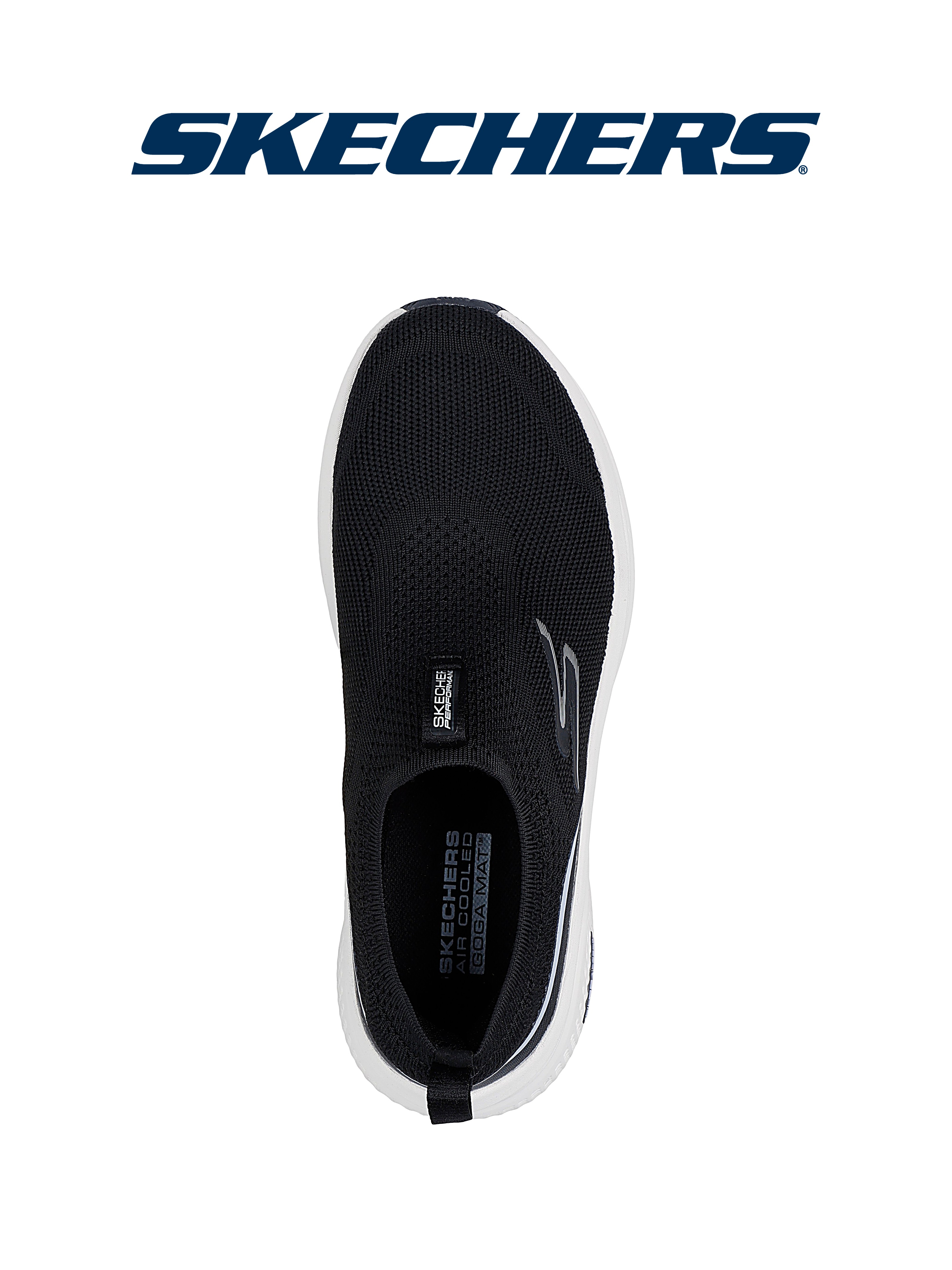 Ayollar slipon poyabzali Skechers GO RUN Cadena, bog'ichsiz, to'qilgan ustki qismli