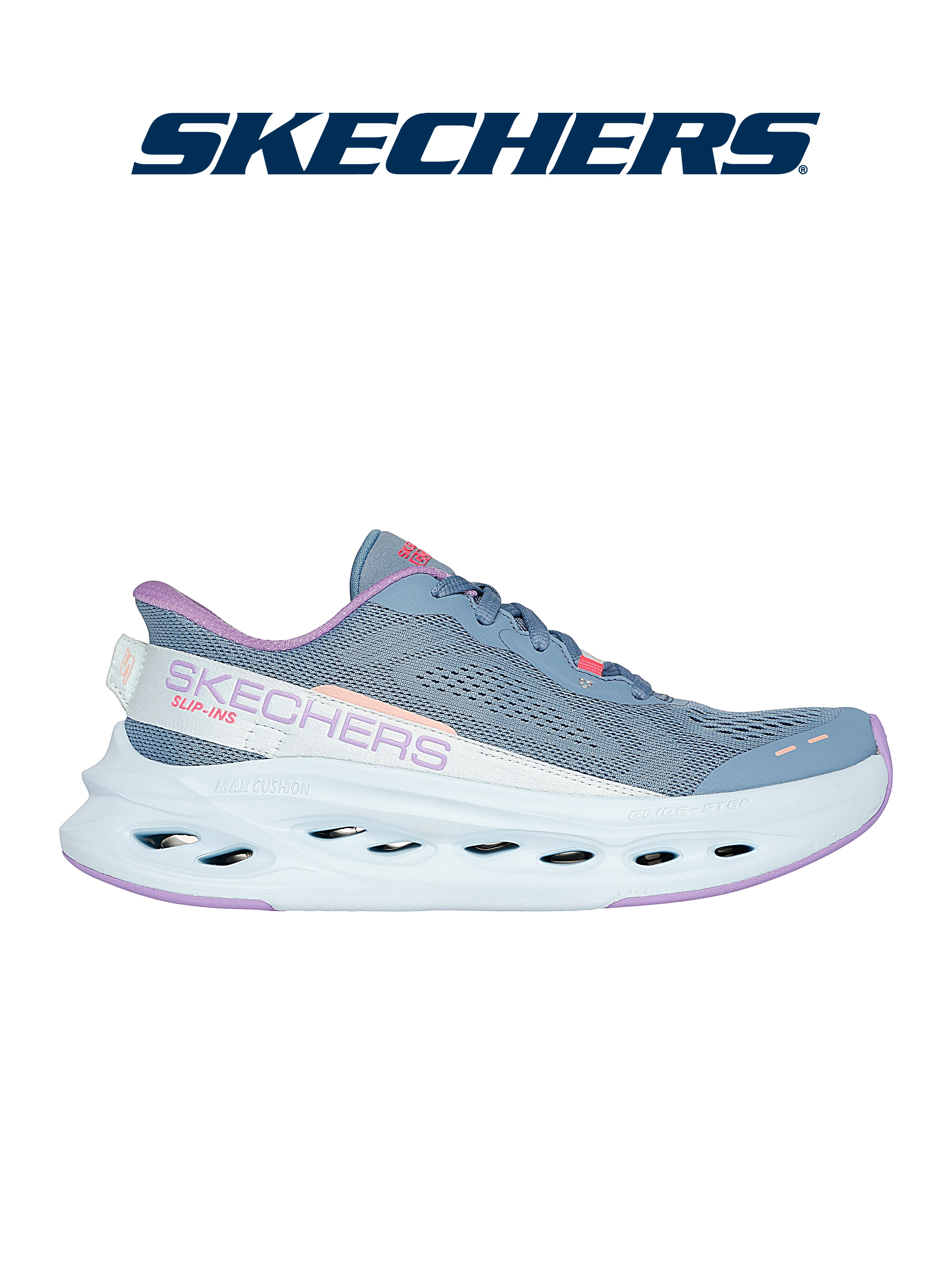 Кроссовки женские Skechers Slip-ins Max Cushioning Glide-Step на шнуровке - 