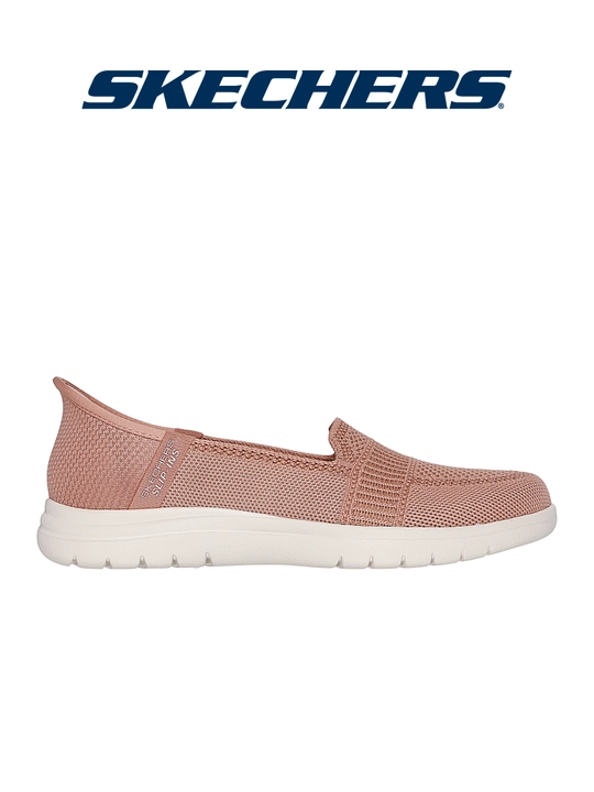 Слипоны женские Skechers Slip-ins On-The-GO Flex - Camellia без шнурков, стирка в машине - 
