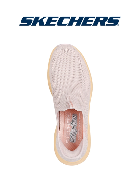 Слипоны женские Skechers Slip-ins Vapor Foam без шнурков, с вязаным верхом, повседневные