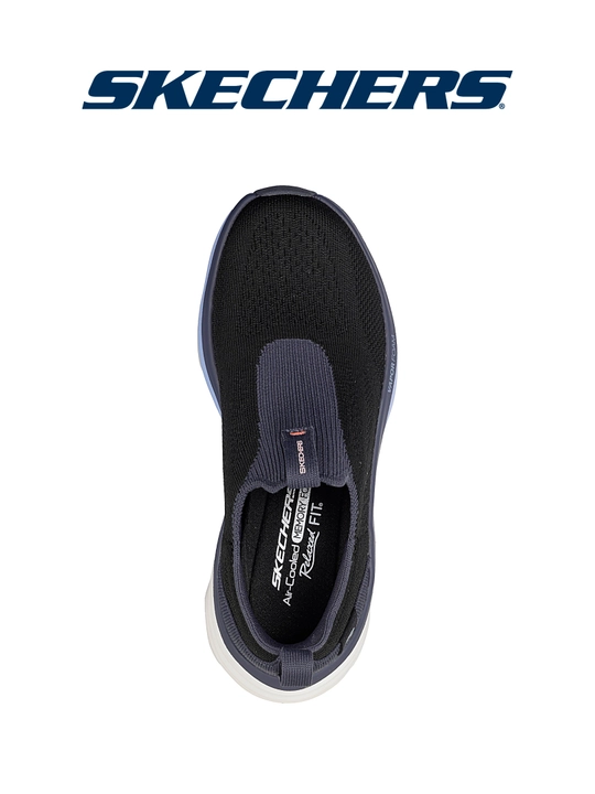 Слипоны женские Skechers Sport D'Lux Vapor - Pure Stride без шнурков, с вязаным верхом