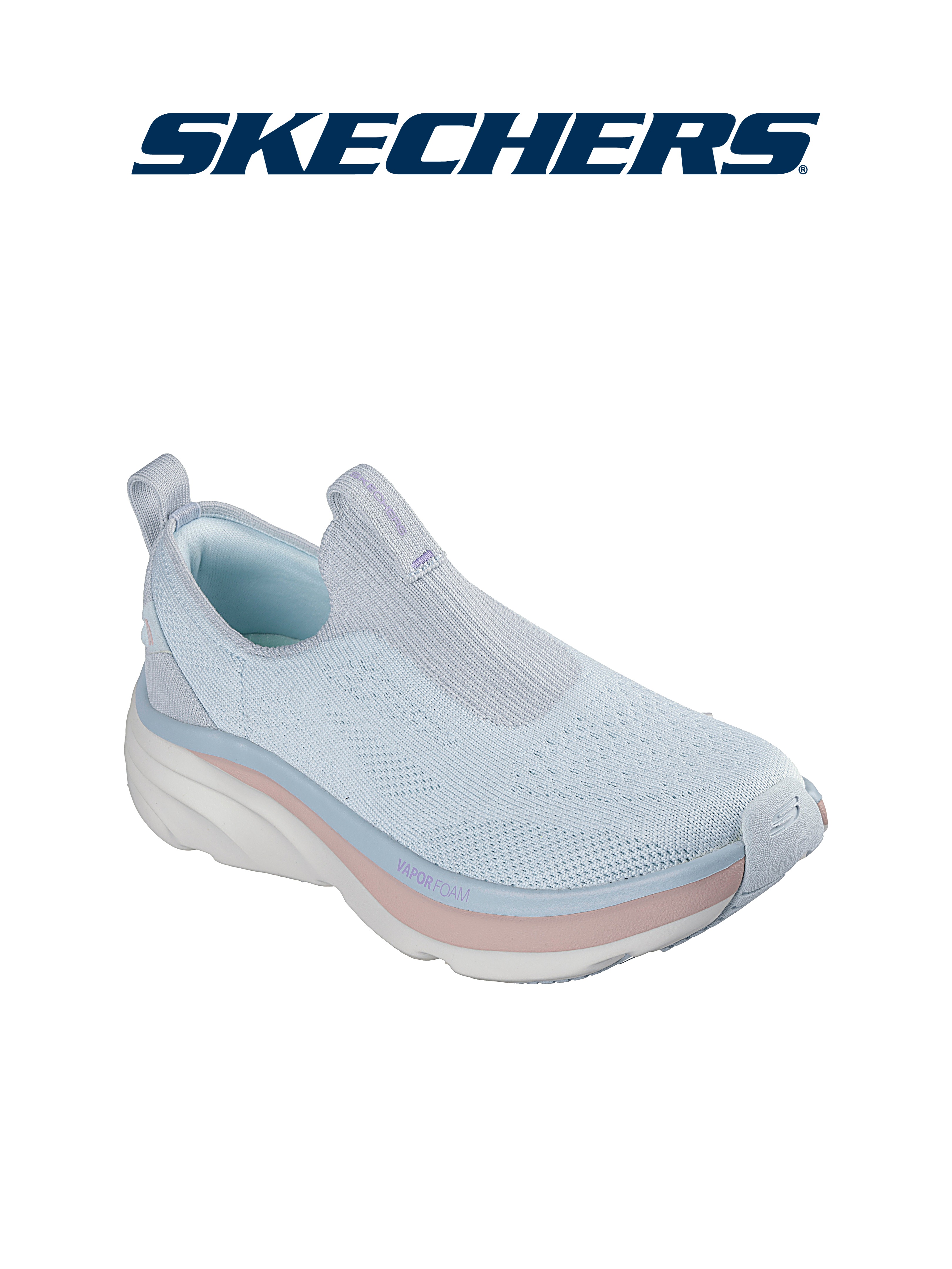 Слипоны женские Skechers Sport D'Lux Vapor - Pure Stride без шнурков, с вязаным верхом