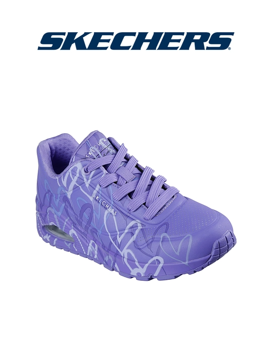 Ayollar krossovkasi Skechers Uno - Spread The Love, bog'ichli, kundalik