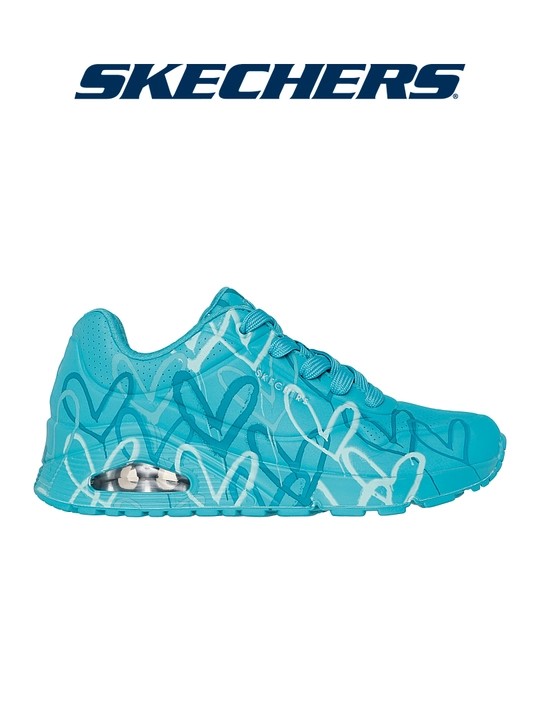 Кроссовки женские Skechers Uno - Spread The Love на шнуровке, повседневные - 