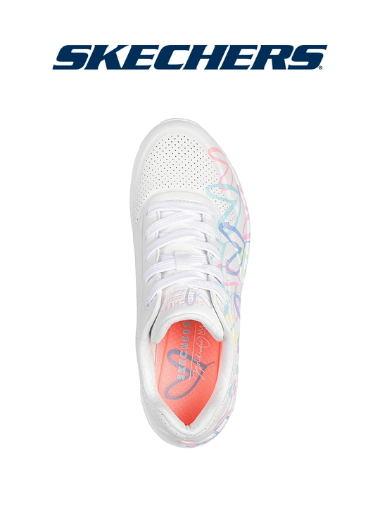 Ayollar krossovkasi Skechers Uno - Spread The Love, bog'ichli, kundalik
