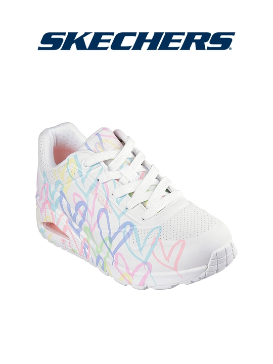 Ayollar krossovkasi Skechers Uno - Spread The Love, bog'ichli, kundalik