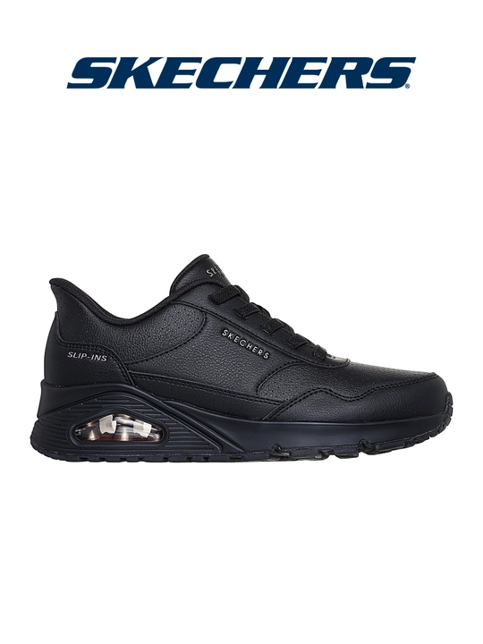 Кроссовки женские Skechers Slip-ins UNO - Banksia Luxe на эластичных шнурках, из экокожи - 