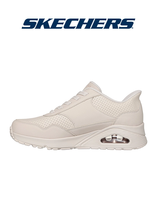 Кроссовки женские Skechers Slip-ins UNO - Banksia Luxe на эластичных шнурках, из экокожи