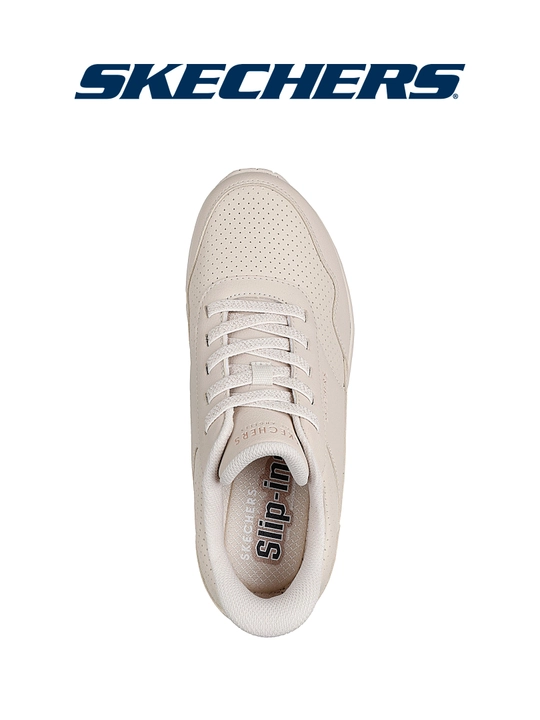 Кроссовки женские Skechers Slip-ins UNO - Banksia Luxe на эластичных шнурках, из экокожи