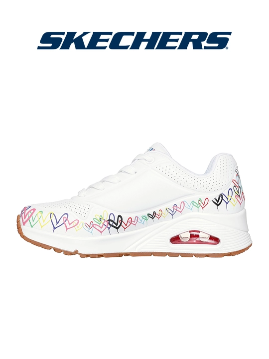 Кроссовки женские Skechers Uno - Love All Around на шнуровке, повседневные