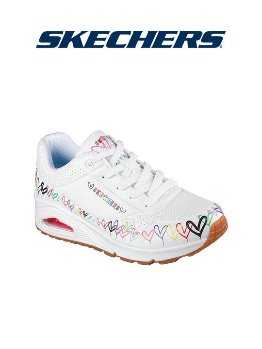 Кроссовки женские Skechers Uno - Love All Around на шнуровке, повседневные
