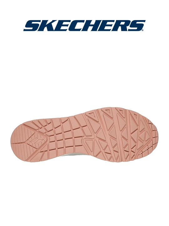 Erkaklar krossovkasi Skechers Uno - Retro One, bog'ichli, Air-Cooled Memory Foam, zamsha