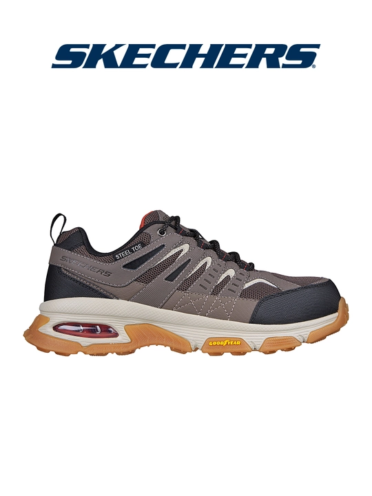 Кроссовки мужские Skechers Skech-Air Envoy Steel Toe - Arcket на шнуровке, с амортизацией - 