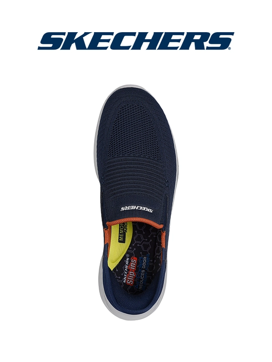 Слипоны мужские Skechers Slade - Osias без шнурков, с вязаным верхом, повседневные