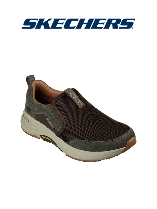 Слипоны мужские Skechers GO WALK OUTDOORS без шнурков, с амортизацией, с сетчатым верхом
