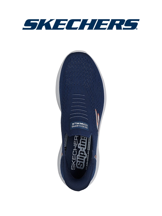 Слипоны мужские Skechers GO WALK Now без шнурков, с амортизацией, с вязаным верхом