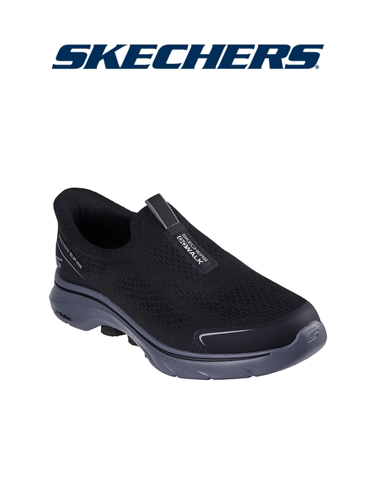 Слипоны мужские Skechers GO WALK 7 без шнурков, с амортизацией, с вязаным верхом