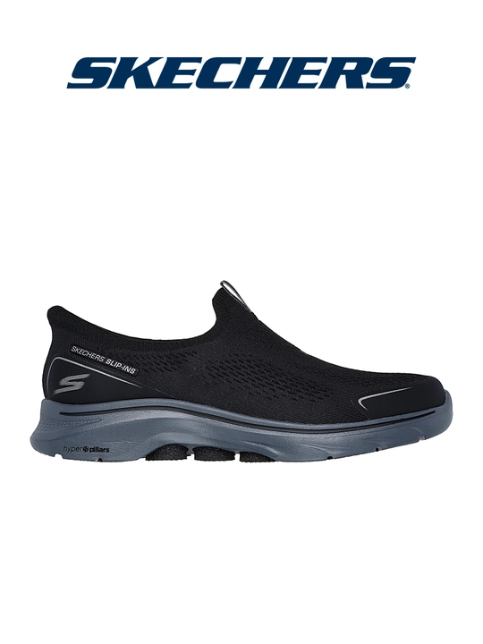 Слипоны мужские Skechers GO WALK 7 без шнурков, с амортизацией, с вязаным верхом