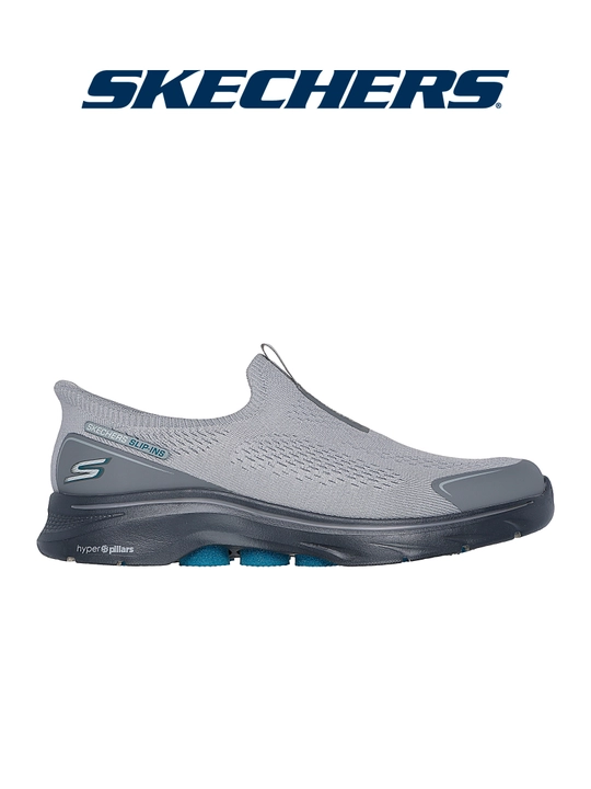 Слипоны мужские Skechers GO WALK 7 без шнурков, с амортизацией, с вязаным верхом - 