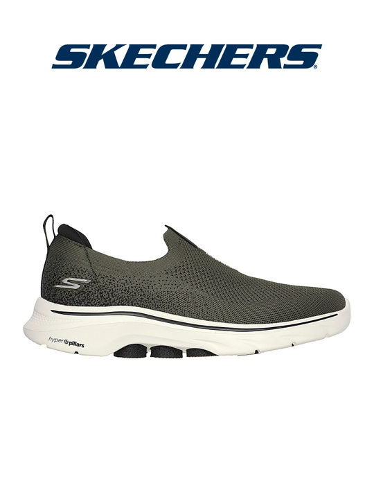Слипоны мужские Skechers GO WALK 7 без шнурков, с амортизацией, с вязаным верхом - 