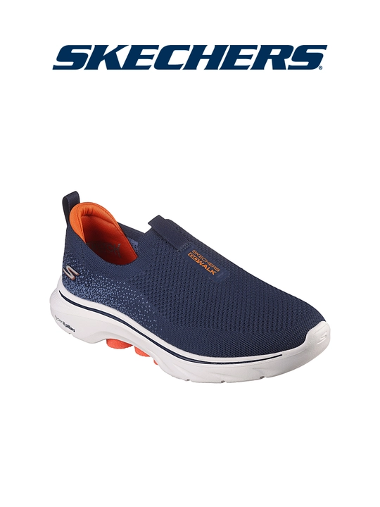 Слипоны мужские Skechers GO WALK 7 без шнурков, с амортизацией, с вязаным верхом