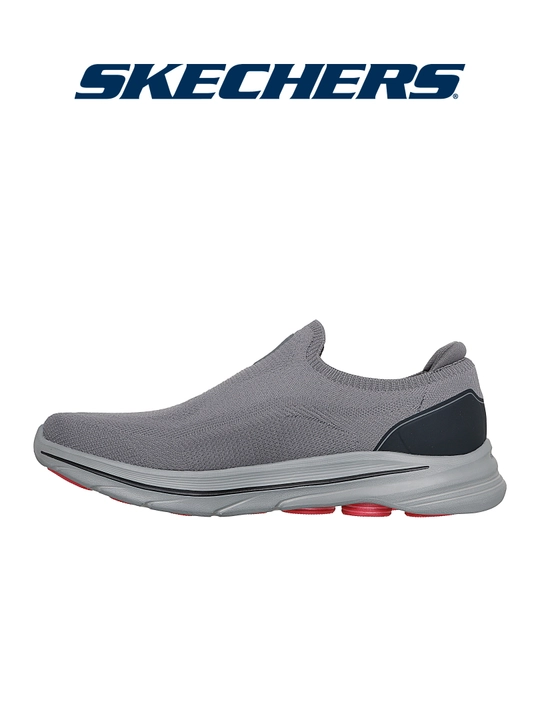 Слипоны мужские Skechers GO WALK 8 - Gabe без шнурков, с амортизацией, с вязаным верхом