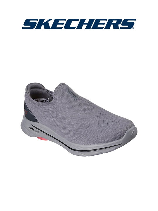 Слипоны мужские Skechers GO WALK 8 - Gabe без шнурков, с амортизацией, с вязаным верхом