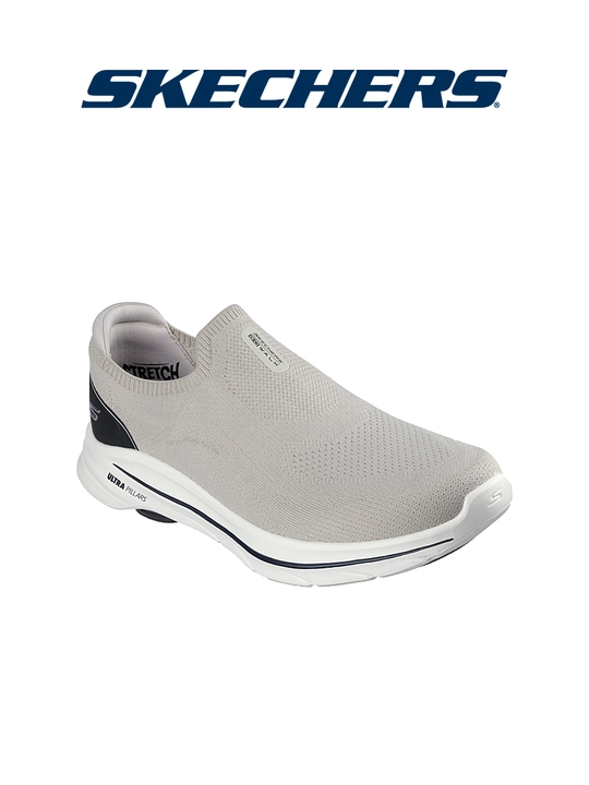 Слипоны мужские Skechers GO WALK 8 - Gabe без шнурков, с амортизацией, с вязаным верхом