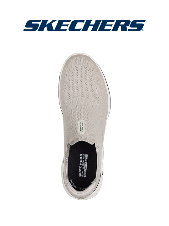 Слипоны мужские Skechers GO WALK 8 - Gabe без шнурков, с амортизацией, с вязаным верхом