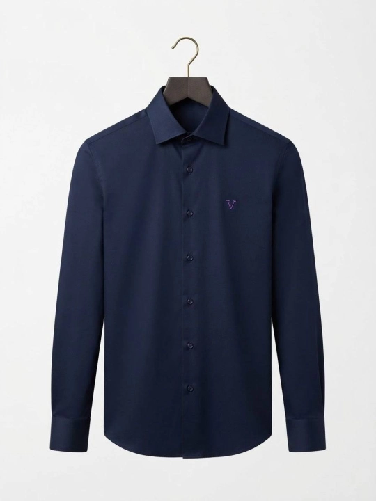 Рубашка Mc DaVinci Slim Fit с длинными рукавами, классическая, хлопок, Турция - 