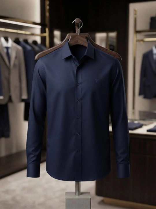 Рубашка Mc DaVinci Slim Fit с длинными рукавами, классическая, хлопок, Турция