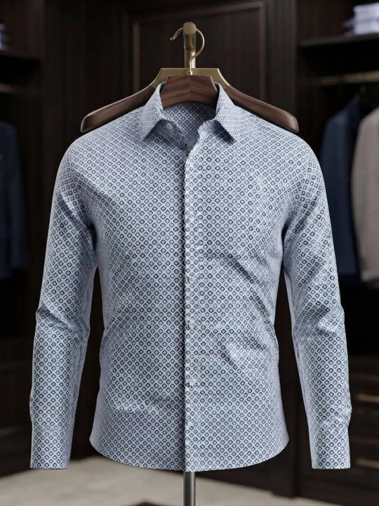 Мужская рубашка Mc DaVinci с длинным рукавом хлопковая slim fit - 